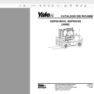YALE GDP80 90VX 550000864 A909E Y PM UK IT 06 2009 1