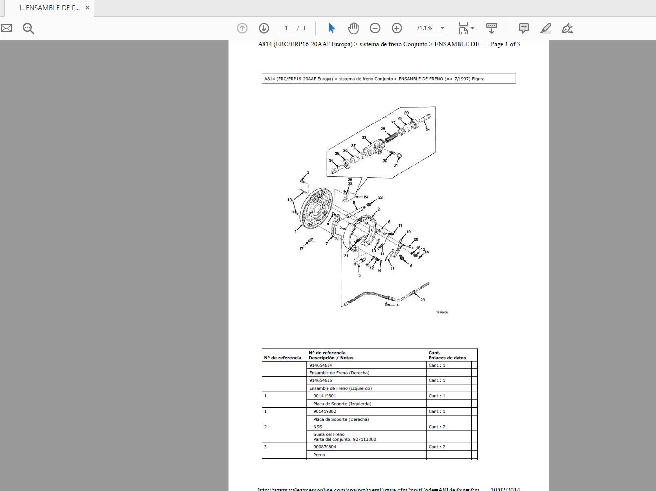 Yale Forklift ERC ERP16 20AAF A814 Parts Catalog02 2014 3