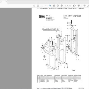 Yale Forklift MR14 16 18 20 B439T 272343200 Parts Catalog04 2011 3