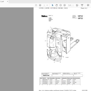 Yale Forlift MP22 MP30 524148911 Parts Catalog09 2008 1