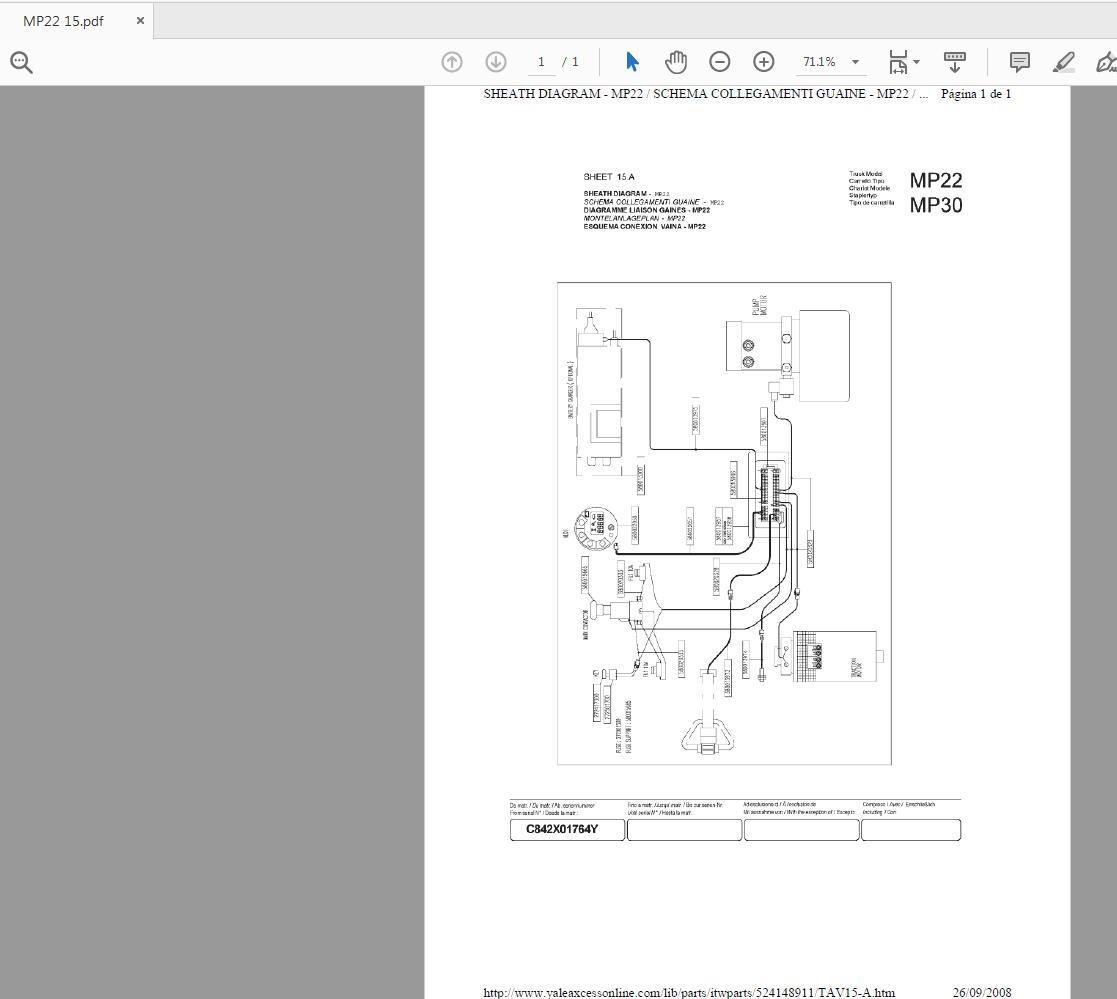 Yale Forlift MP22 MP30 524148911 Parts Catalog09 2008 5
