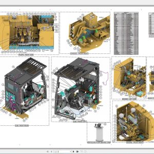 CAT 6015B Excavator Hydraulic and Electrical Diagram 1