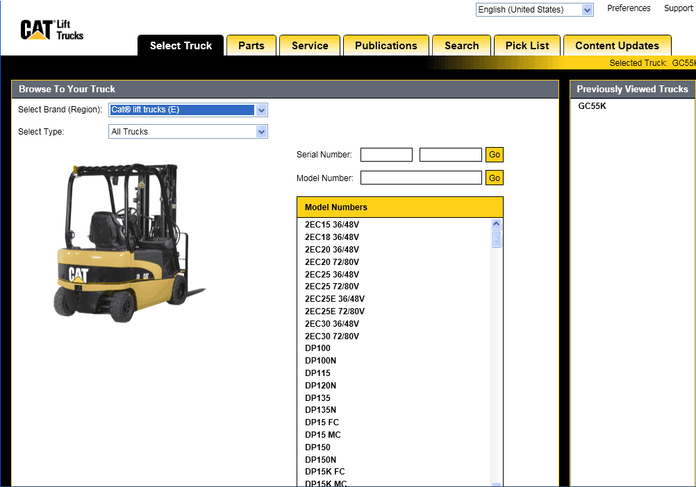 Caterpillar Lift Trucks MCFE 2019 Spare Part Catalogue 4