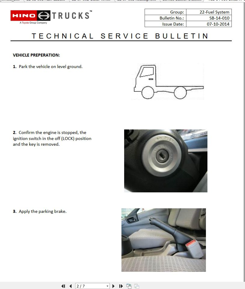 HINO Truck All Series Technical Bulletins Chassis Updates 2019EN 6zGS28