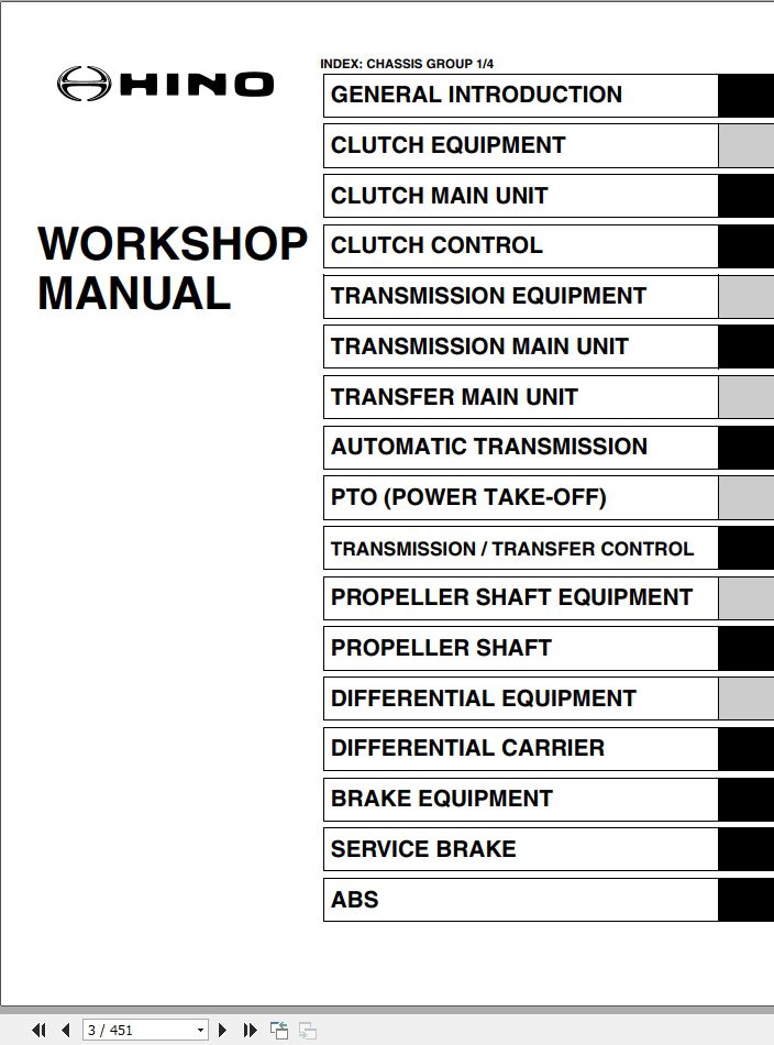 HINO Truck Engine All Series 238 258LP 268 338 Workshop Manuals 2015EN 1