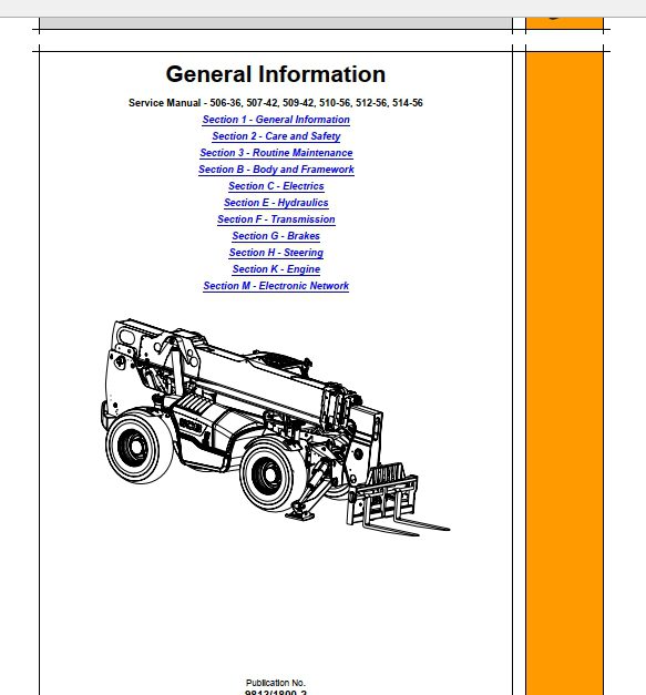 JCB Tele Truck 506 36 507 42 509 42 510 56 512 56 514 56 T4i Sevice Manual 2