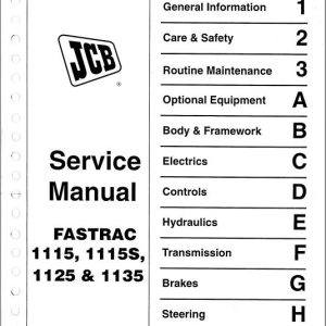 JCB Fastrac 1115 11155 1125 1135 Sevice Manual 1