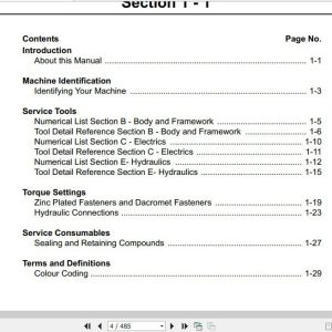 JCB Mini Excavator 8085 Engine Sevice Manual 2