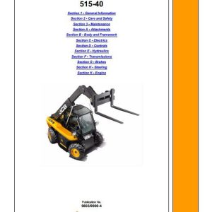 JCB Tele Truck 515 40 Sevice Manual 1