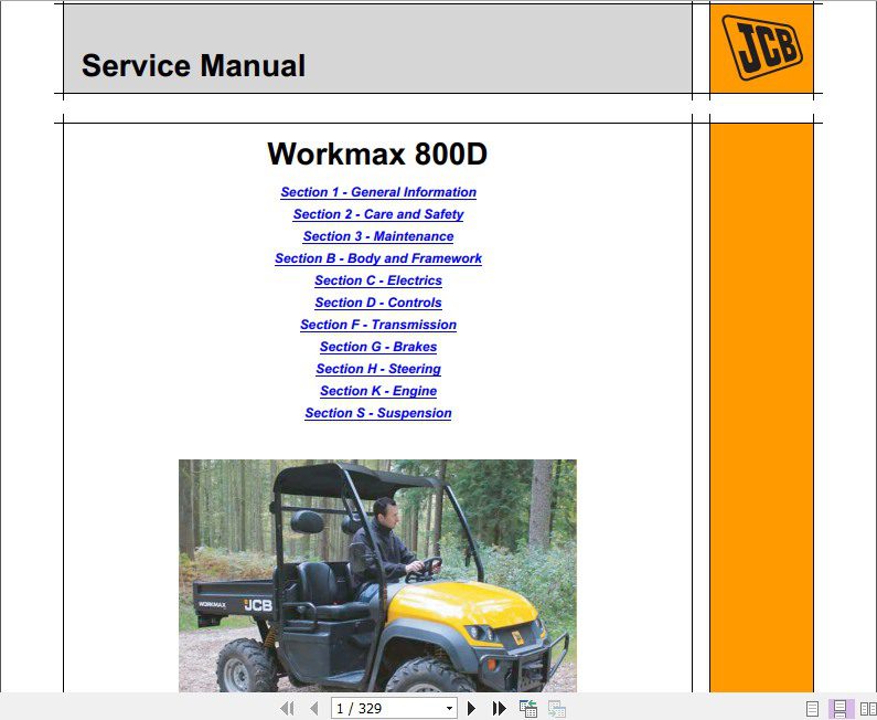 JCB Vibromax Roller Workmax 800D Sevice Manual 1
