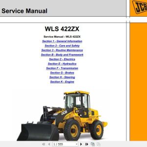 JCB Wheeled Loader WLS 422ZX Sevice Manual 1