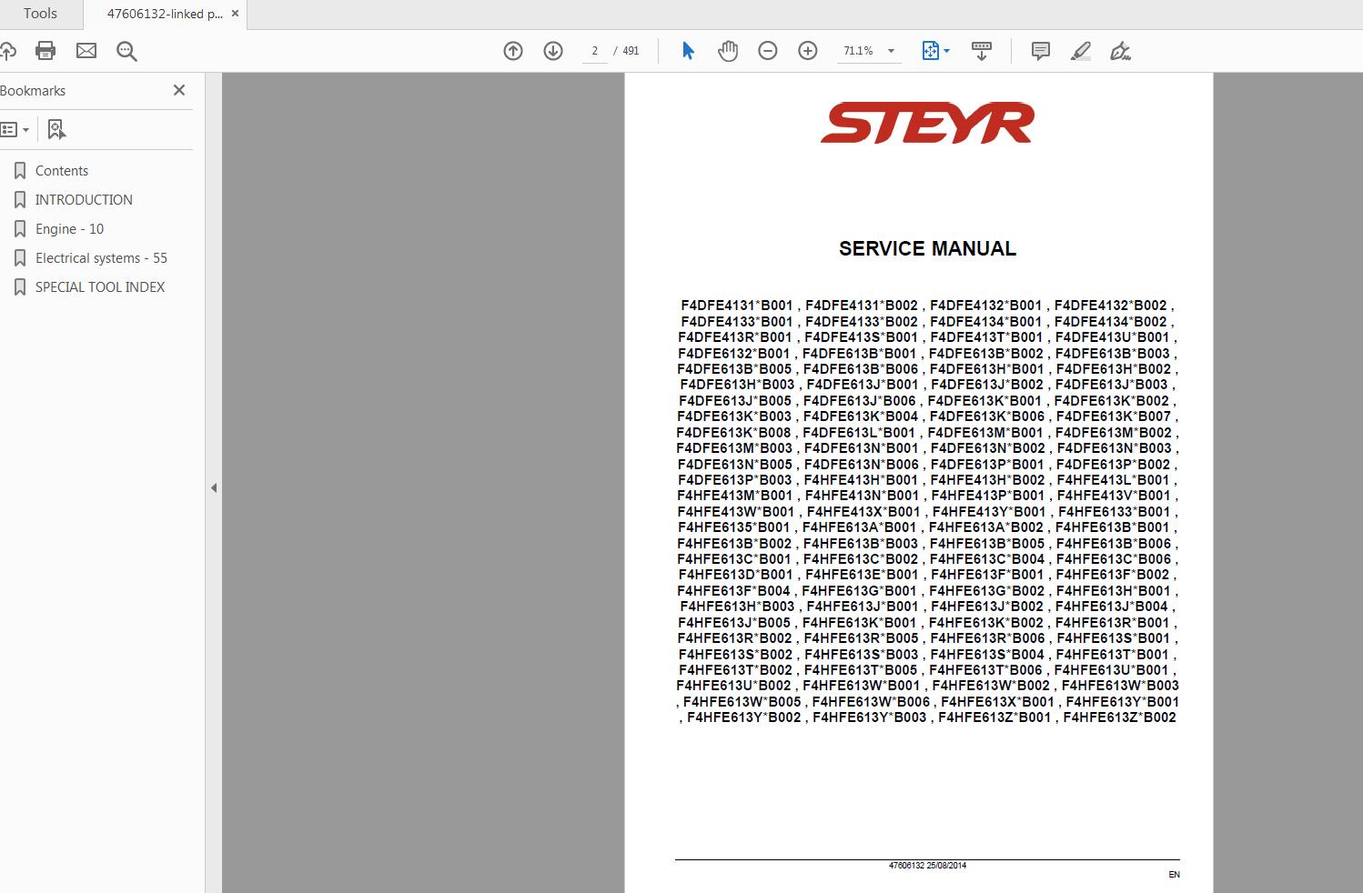 Steyr Engine NEF Tier 4Bfinal Service Manual 47606132 2