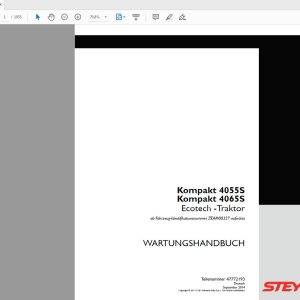 Steyr Kompakt 4055S4065S EcotechTractor Service Manual 47772193 1