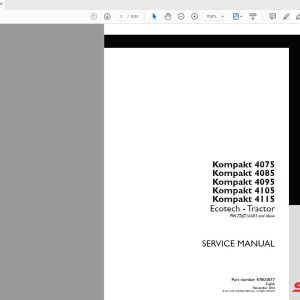 Steyr Kompakt 40754085409541054115 EcotechTractor Service Manual 47803877 1