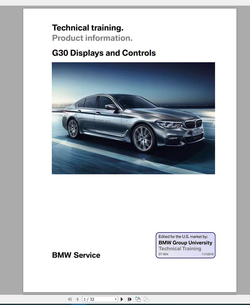 BMW 5 Series G30 2017 On Technical Training2