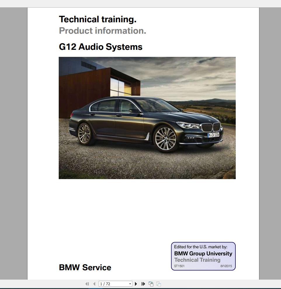 BMW 7 Series G12 2016 On Technical Training2