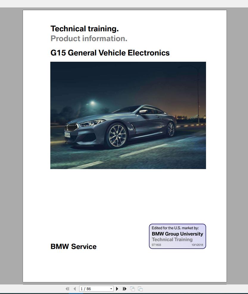 BMW 8 Series G15 2018 On Technical Training4