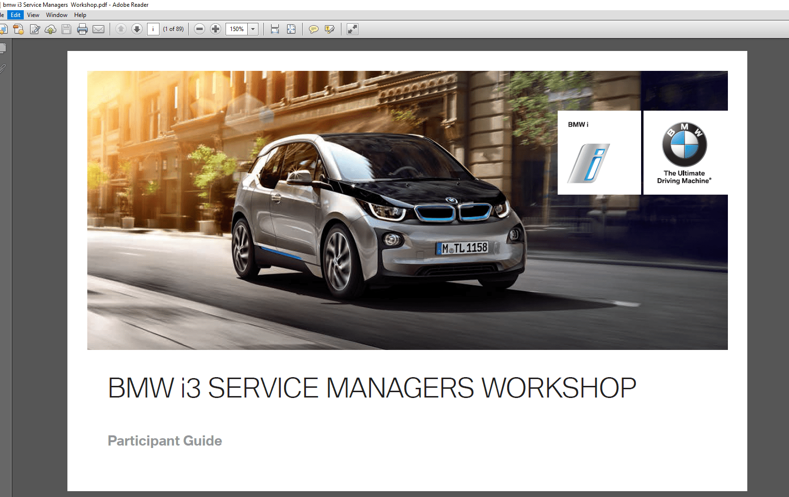 BMW I3 2013 Technical Traninig