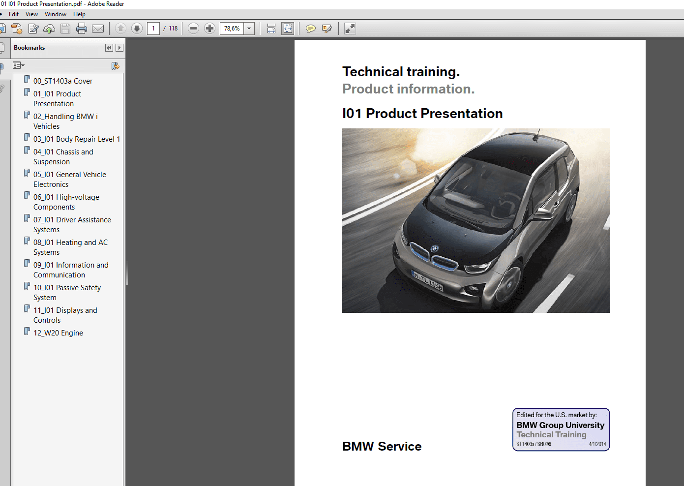 BMW I3 2013 Technical Traninig 1