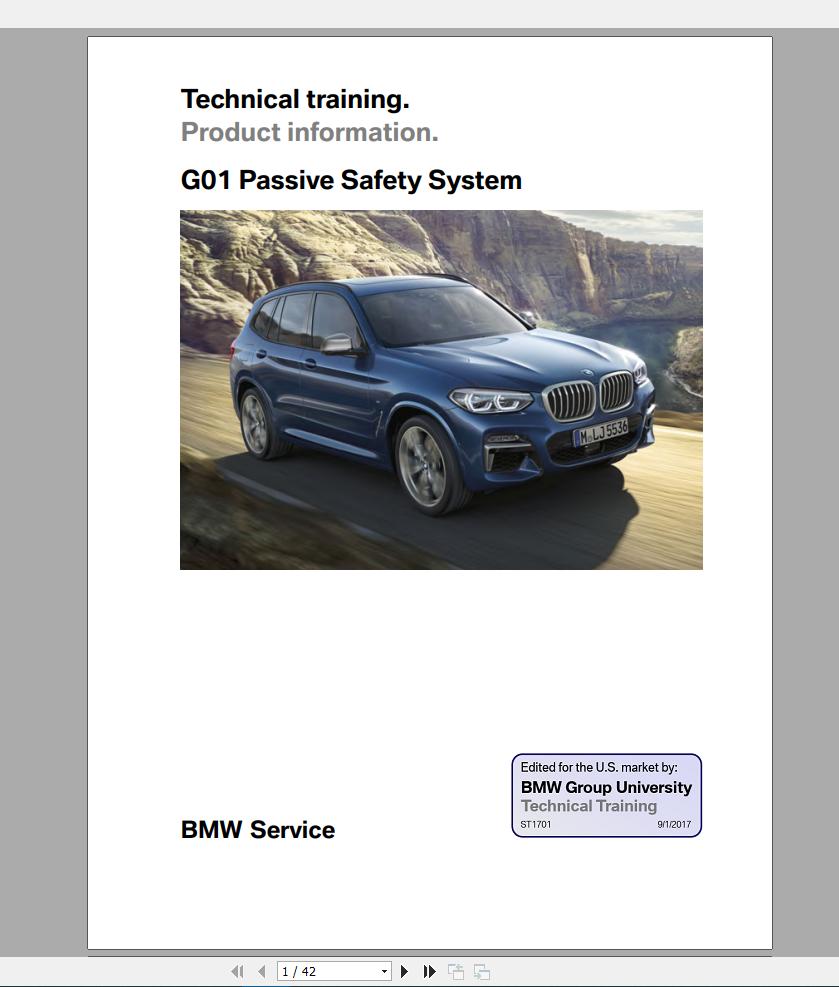 BMW X3 G01 2018 On Technical Training2