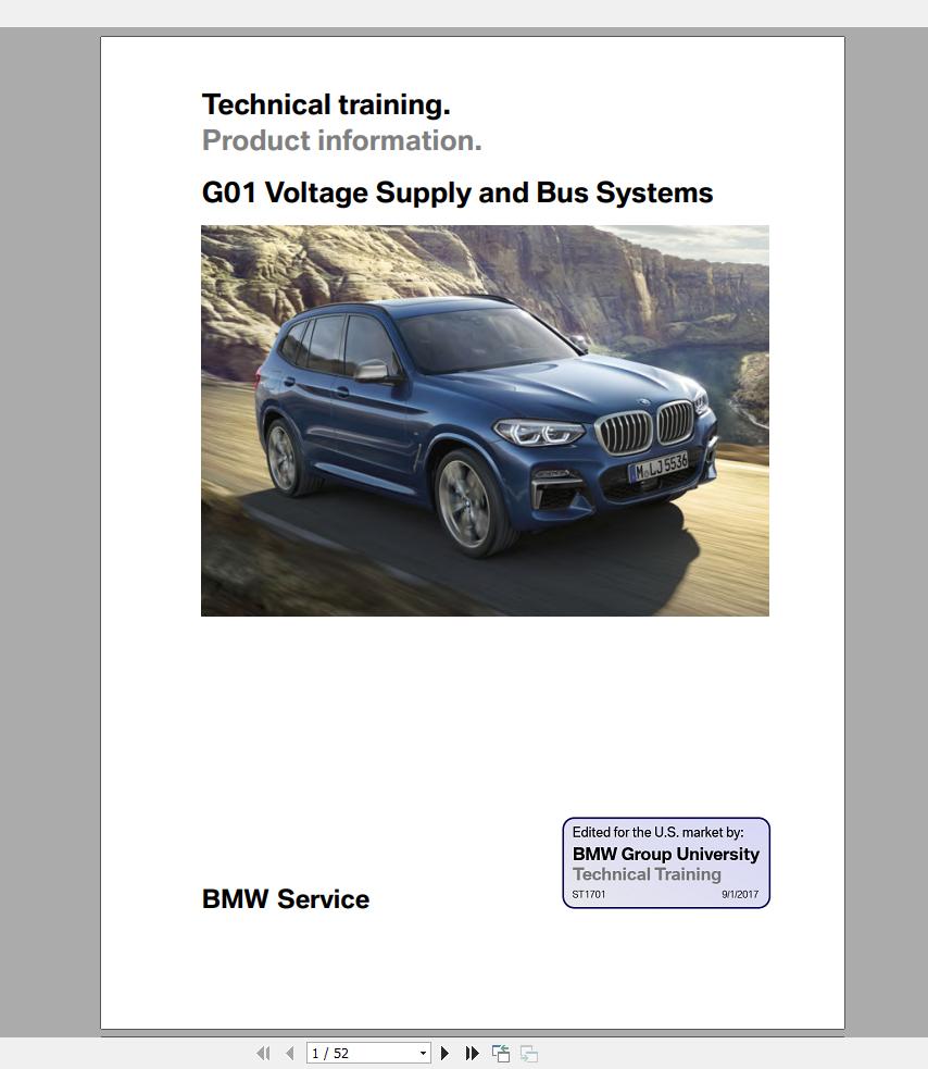 BMW X3 G01 2018 On Technical Training3