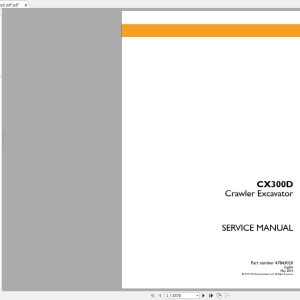 Case Crawler Excavator CX300D Service Manual 1