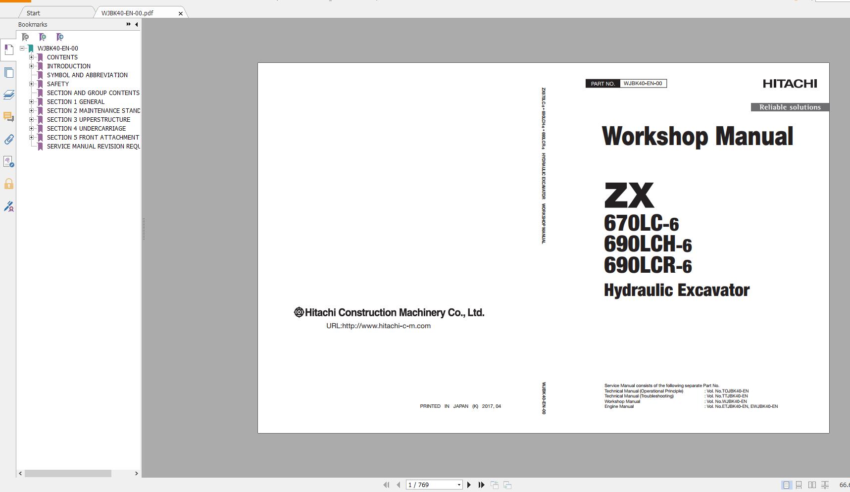 Hitachi ZX670LC 6 690LCH 6 FULL Technical Manual 6