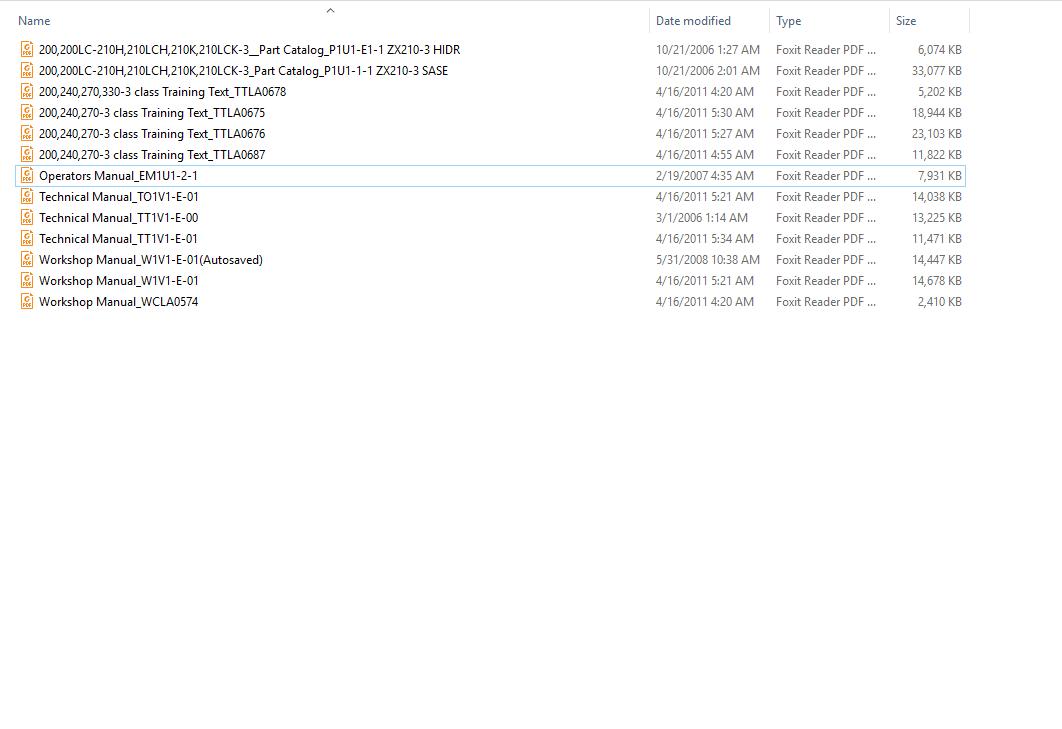 Hitachi Zaxis 200240270 3 class 1