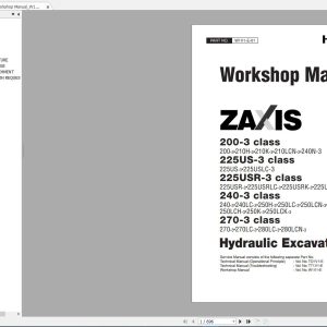 Hitachi Zaxis 200240270 3 class 9