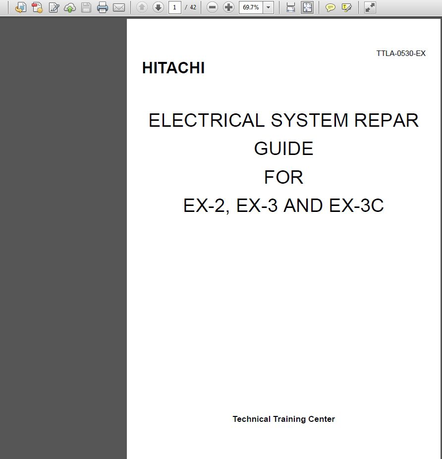 Hitachi EX 2 EX 3 AND EX 3C TTLA 0530 EX Repair Manual 1