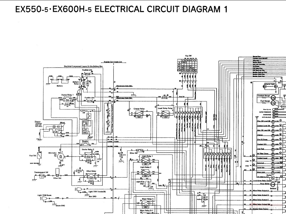 Hitachi EX550 5 EX600LCH 5 Circuit Diagram 1