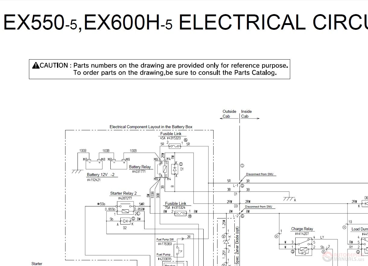 Hitachi EX550 5 EX600LCH 5 Circuit Diagram 2