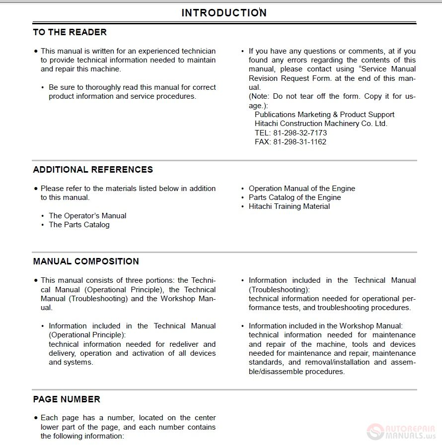 Hitachi EX550 5 EX600LCH 5 Technical manual 1
