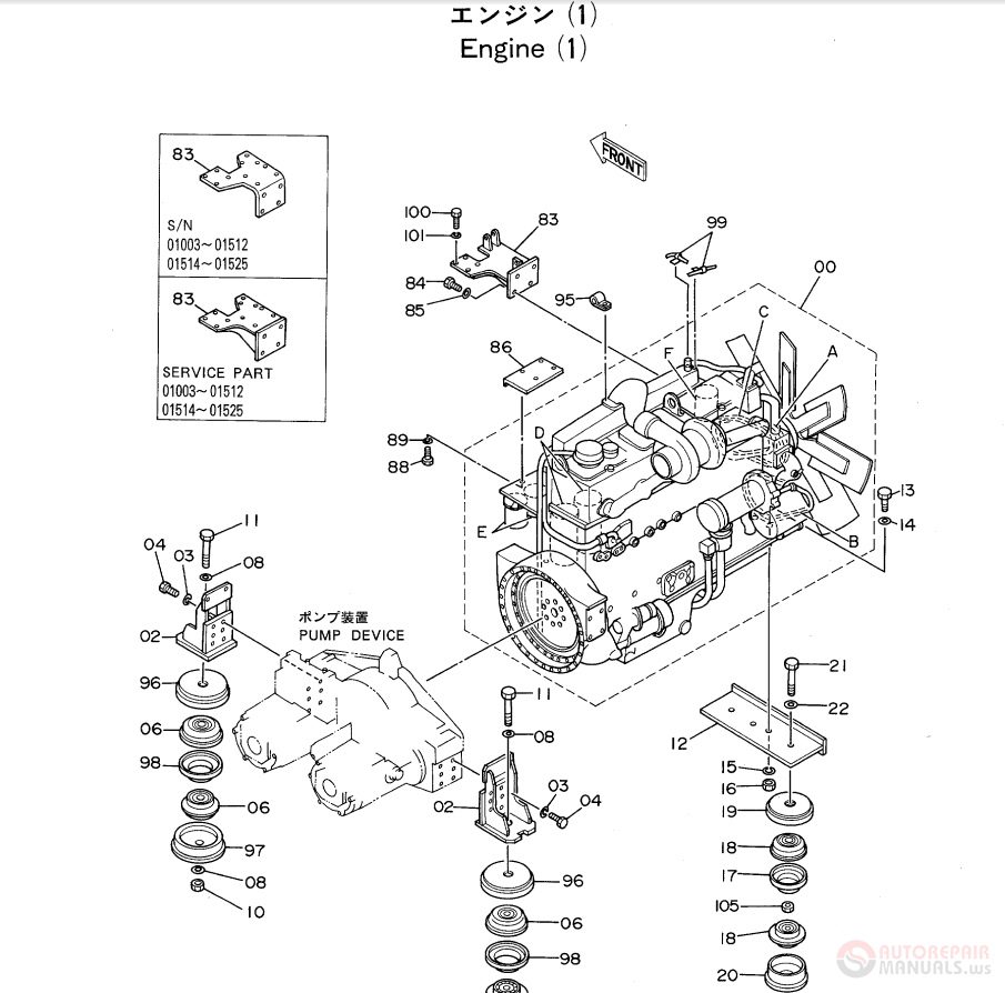 Hitachi EX700 EX700BE Excavator PI72 2 7 Parts Catalog 3