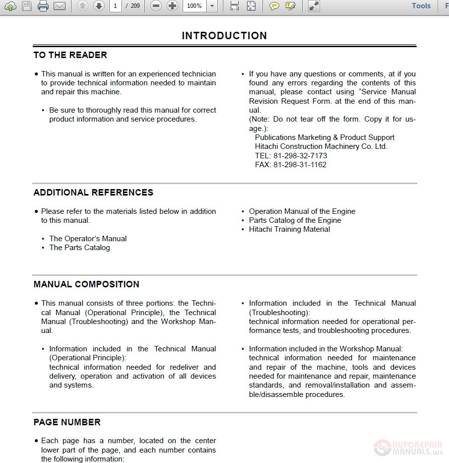 Hitachi EX750 5 EX800H 5 Technical Manual Troubleshooting 1