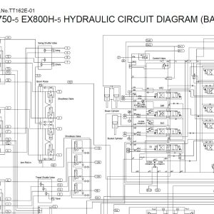 Hitachi EX750800 5 TT162E 01 Hydraulic Circuit Diagram 1
