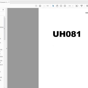 Hitachi Excavator UH081 Service Manual KM038 00 1