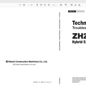 Hitachi Hybrid Excavator ZH210LC 5B Technical Manual TTDCS EN 0020160531 1