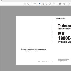 Hitachi Hydraulic Excavator EX1900E 6 Technical Manual TTKBC EN 00201040731 1