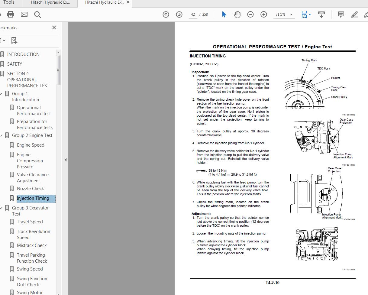 Hitachi Hydraulic Excavator EX200 5 Technical Manual 2