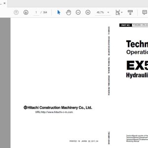 Hitachi Hydraulic Excavator EX5600 7B Technical Manual TOKGB91 EN 00 116CUW