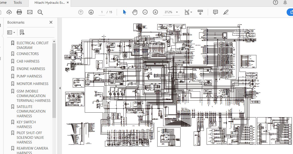 Hitachi Hydraulic Excavator ZX130 5A TTDAK90 EN 00Circuit Diagram20160315 1