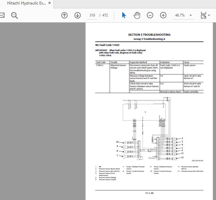 Hitachi Hydraulic Excavator ZX130 5A TTDAK90 EN 00 Technical ManualTroubleshooting 3