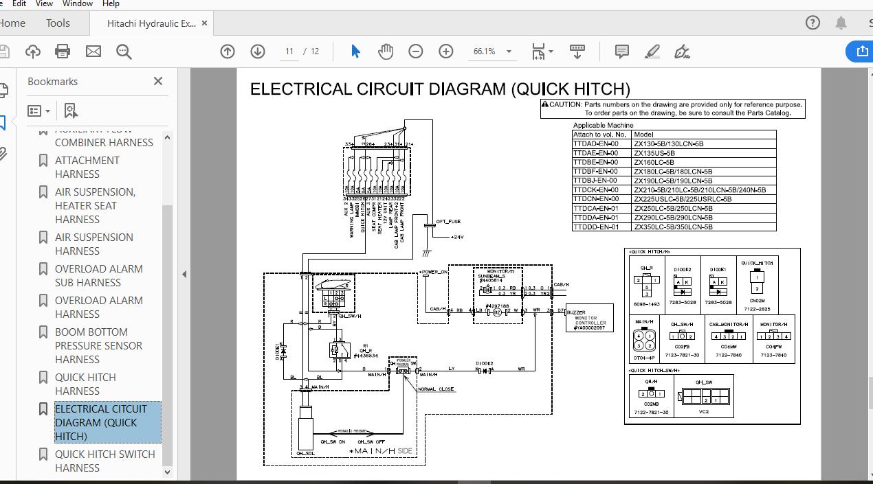 Hitachi Hydraulic Excavator ZX135US 5B TTDAE EN 00Circuit DiagramOptional 4