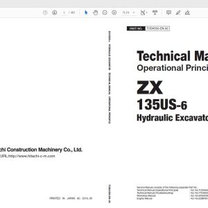 Hitachi Hydraulic Excavator ZX135US 6 Technical Workshop ManualCircuit Diagram 1
