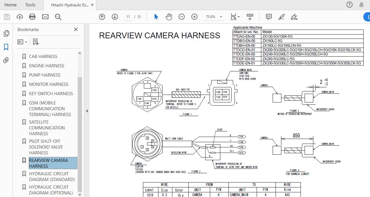 Hitachi Hydraulic Excavator ZX160LC 5G TTDBG EN 00Electrical Circuit Diagram 4