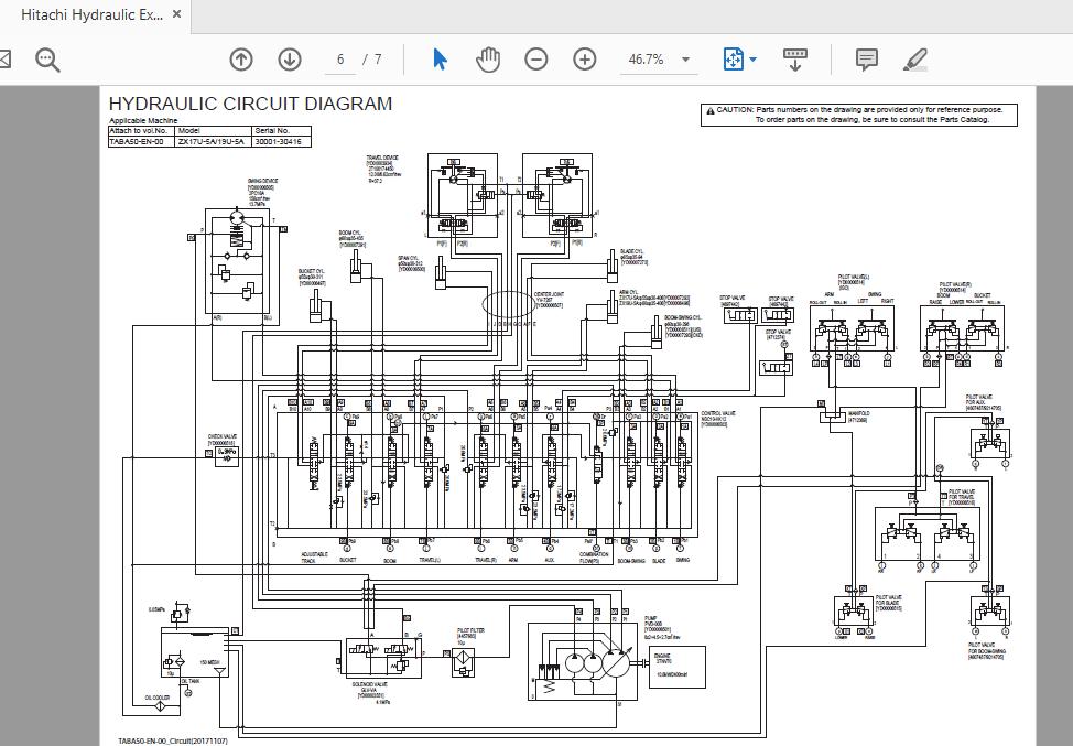 Hitachi Hydraulic Excavator ZX17U19U 5A TABA50TABA90 EN 00Circuit Diagram20171107 4