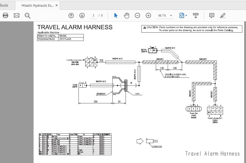 Hitachi Hydraulic Excavator ZX17U19U 5A TABA50TABA90 EN 00 Electrical Circuit Diagram 2