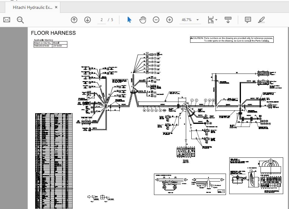 Hitachi Hydraulic Excavator ZX19 5A TABG50 EN 00Circuit Diagram20160531 2