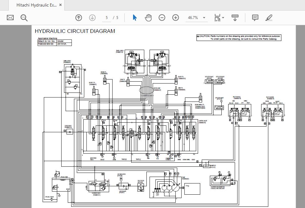 Hitachi Hydraulic Excavator ZX19 5A TABG50 EN 00Circuit Diagram20160531 4
